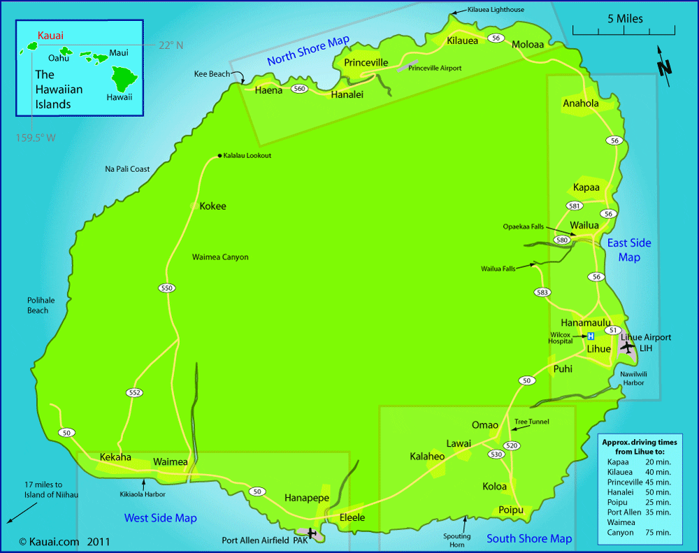 kauai-road-map