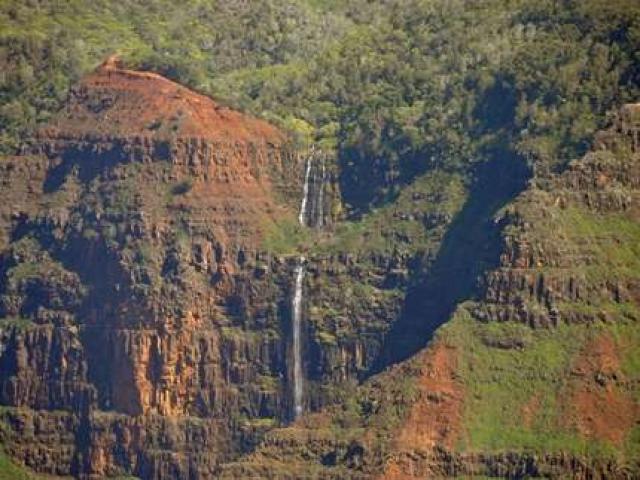 Waipoo Falls,  Kauai Hikes - Waipoo Falls from Waimea Canyon Lookout