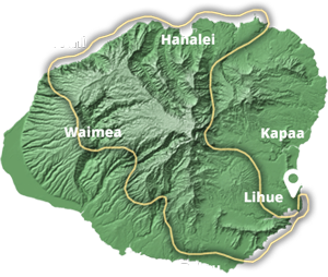 Kauai Air Tour Map