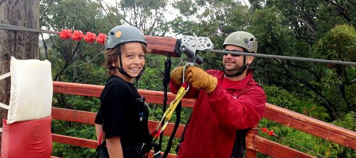 Kauai Ziplining with Kids