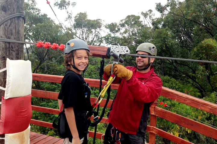 Kauai Ziplining with Kids