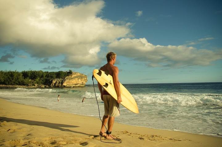 Koloa Poipu Beach Surfer