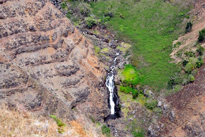 Waterfall Along Black Pipe Trail Kauai